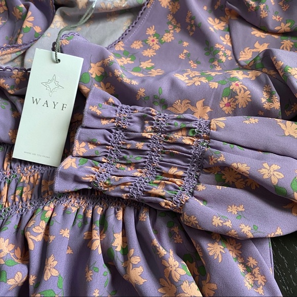 ⭐️ WAYF Delancy Smocked Waist Mini Dress - Picture 3 of 10